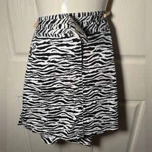 Attyre New York Animal Print Skort Skirt w/ Shorts Size 14 Women's Golf Tennis